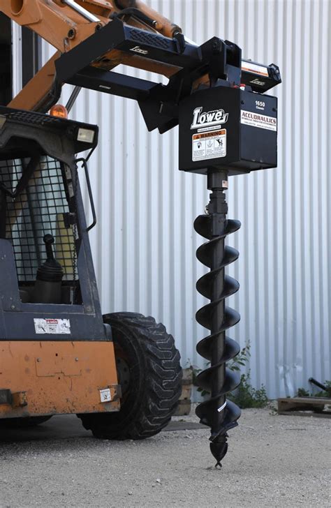 skid steer post hole digger augers|skid steer drill attachment.